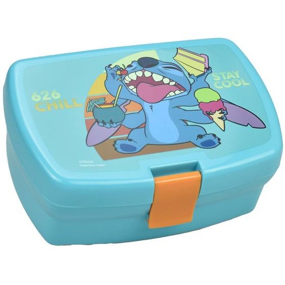 Boîte À Goûter Stitch En Pvc Stay Cool 17 Cm À Clip Lilo & Stitch Bleu Clair