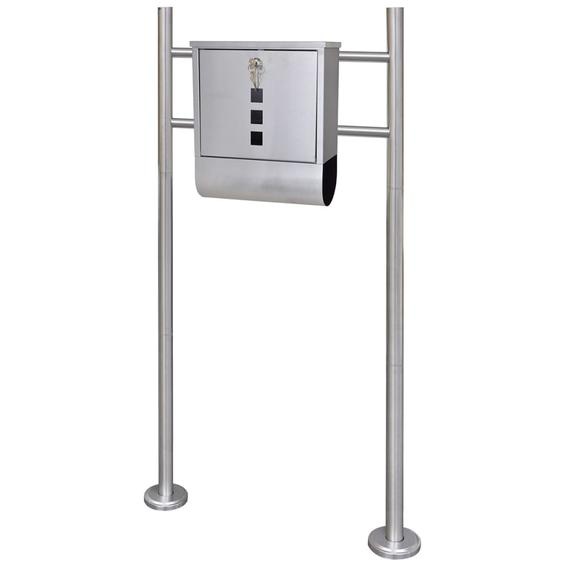 Boîte à lettre sur support en acier inoxydable