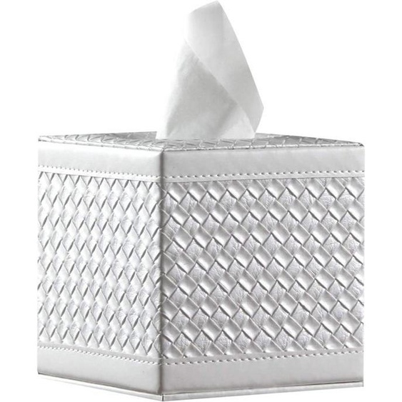 Boîte à mouchoirs carrée en cuir avec couvercle, porte-serviettes, distributeur de papier à pompe, mouchoirs en papier modernes