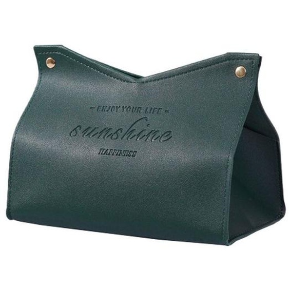 Boîte à mouchoirs en cuir 1 pièce, montée sur voiture, chambre à coucher, salon, sac à mouchoirs créatif