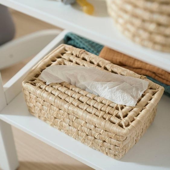 Boîte à mouchoirs en feuilles de maïs naturel