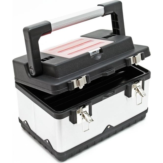 Boite à outils Acier fin Cadre en plastique Porte-outils Mallette avec Poignée Transport Atelier