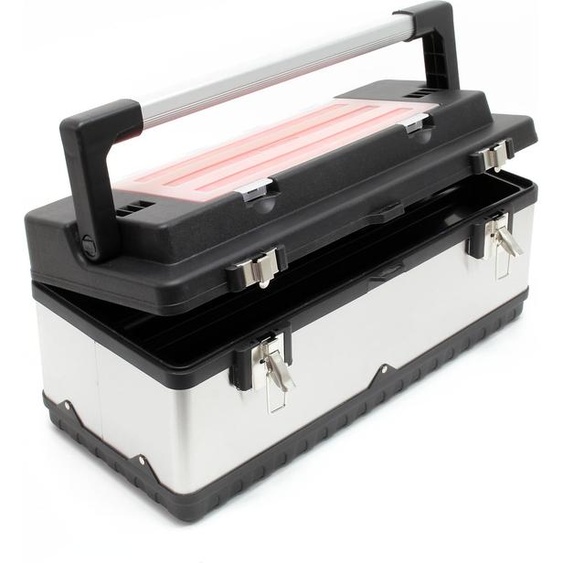 Boite à outils Acier fin Cadre en plastique Porte-outils Mallette avec Poignée Transport Atelier