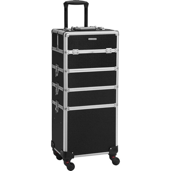 Boîte à outils Boîte à outils portable avec roues Beauty Travel Storage Trolley Carry Case Cadre multifonctionnel en aluminium Amovible 4 en 1 Werkz