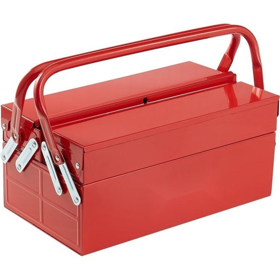 Boîte à outils polyvalente - 355,6x200x165mm - Boîte à outils robuste - Boîte à outils rouge pour un stockage organisé