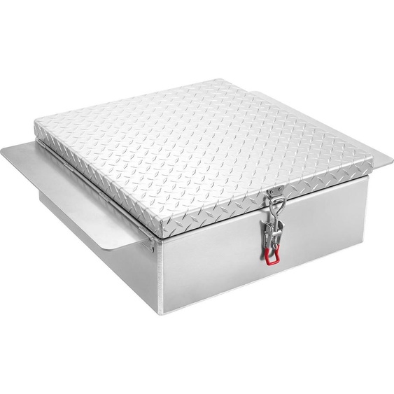 Boîte à outils pour surface de chargement - Boîte de rangement en aluminium 770 x 610 x 230 mm - Tôle striée - Capacité de charge 100 kg - Organiseur - Pour camion, pick-up, camping-car, remorque