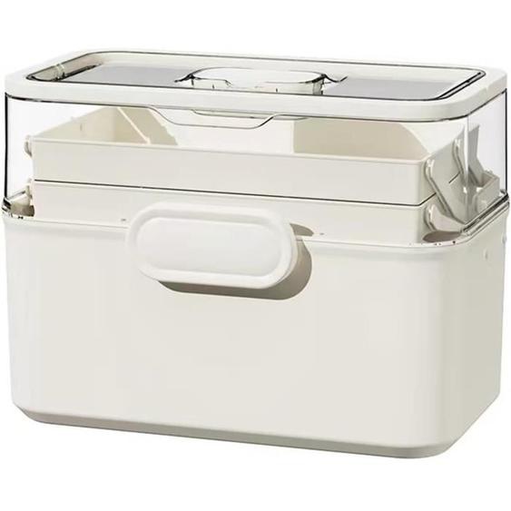 Boîte à Pharmacie,Boîte de Rangement pour médicaments Secours, 3 Niveaux,Portable et Pliable,pour médicaments,cosmétiques,Aliments