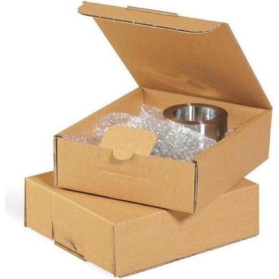 Boîte à rabats 1 cannelure Dimensions 159x125x45mm A6 Qualité 1.10 E marron Maxi lettre marron