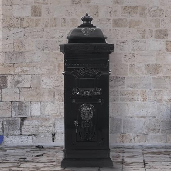 Boîte aux lettres à pilier Aluminium Vintage antirouille Noir