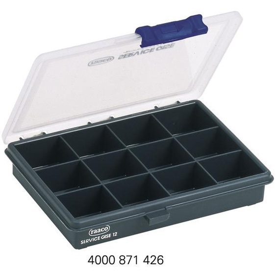 raaco Assorter 6-12 Assortment box (L x W x H) 143 x 175 x 32 mm No. of compartments: 12 fixed compartments Content 1 pc(s)