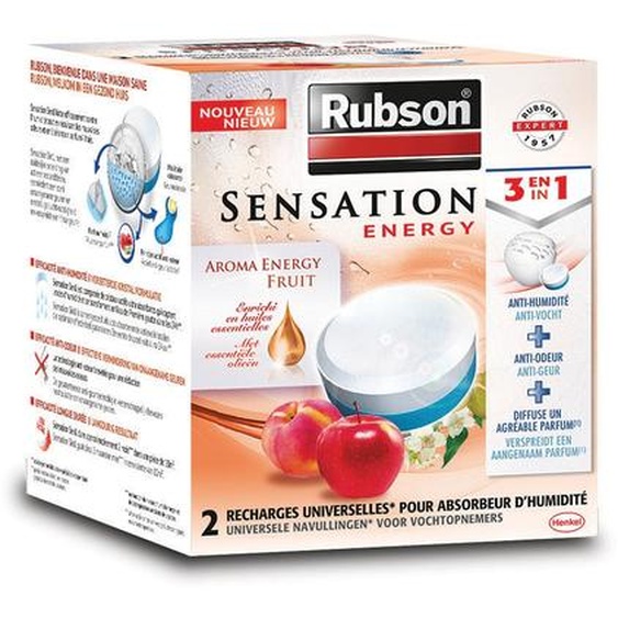 Boîte de 2 Tablettes Sensation Energy Fruit pour absorbeur dhumidité