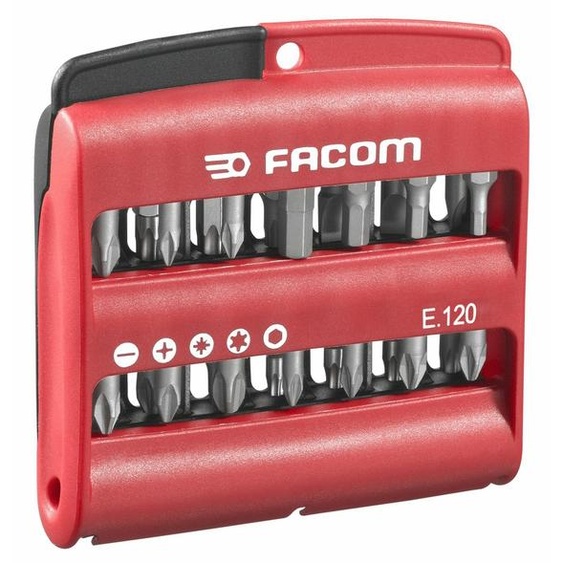 Boîte de 28 embouts série 1 High Perf (Fente / PH / PZ / 6 pans / Torx) - FACOM - E.120PB