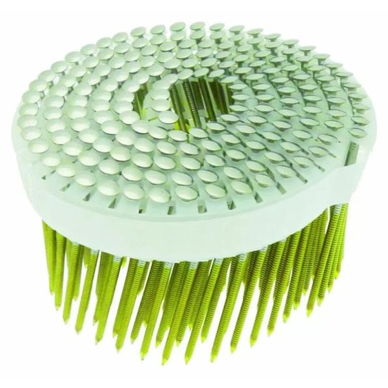 Boite de 5250 clous rouleau Plat 2.5x55mm Annelé Inox304 tête bombée lien plastique