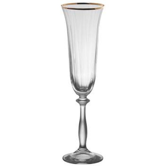 Boîte de 6 flûtes Angela filet or  cl