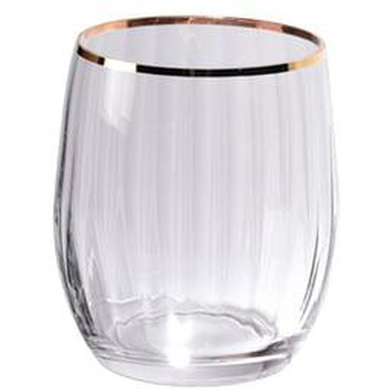 Boite de 6 gobelets bas filet or  cl