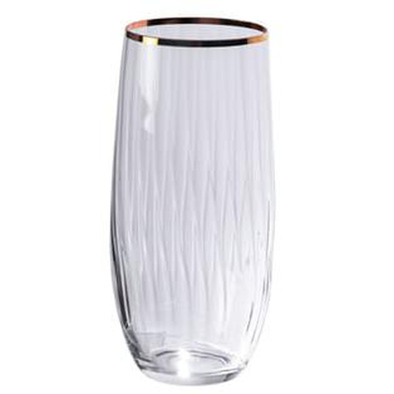 Boite de 6 gobelets hauts filet or  cl