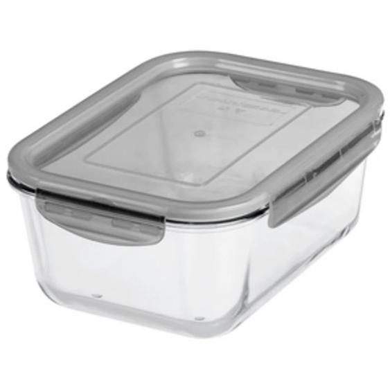 Boîte de conservation en verre, 2,7 litres, gris