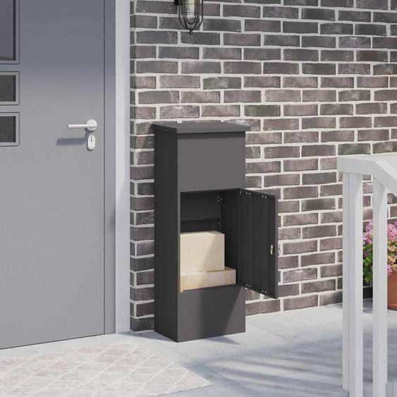 Boîte de dépôt de colis Noir 44,5 x 29 x 110,5 cm Acier