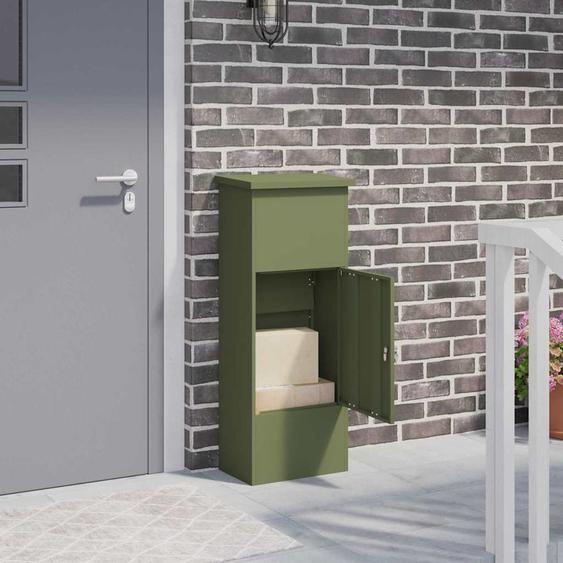 Boîte de dépôt de colis Vert olive 44.5 x 29 x 110.5 cm Acier