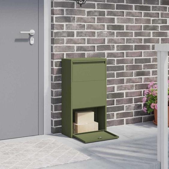 Boîte de dépôt de colis Vert olive 44 x 22 x 82 cm Acier