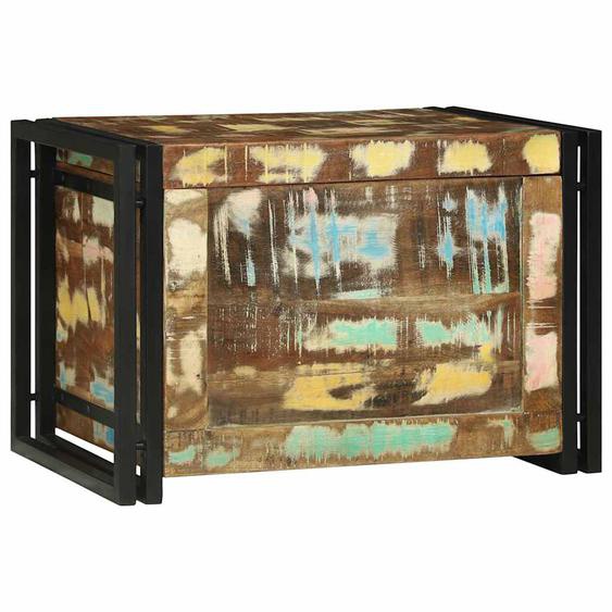 Boîte de rangement Marron et Noir 60 x 40 x 41 cm bois recyclé