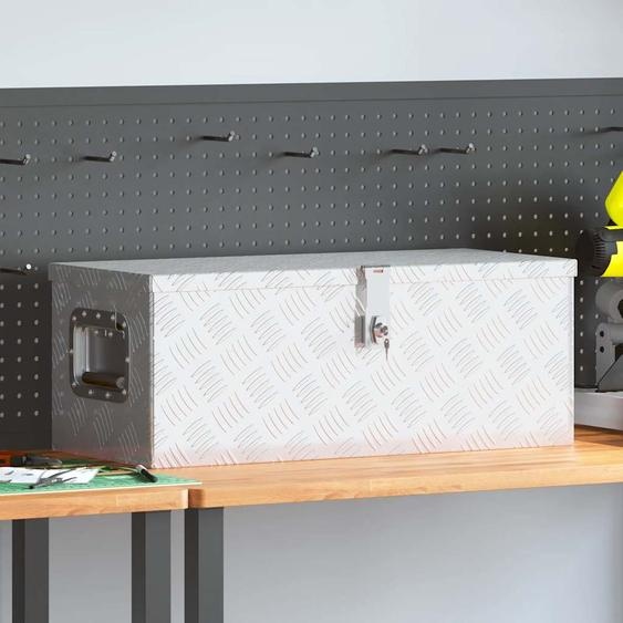 Boîte de rangement Argenté 70x31x27 cm Aluminium