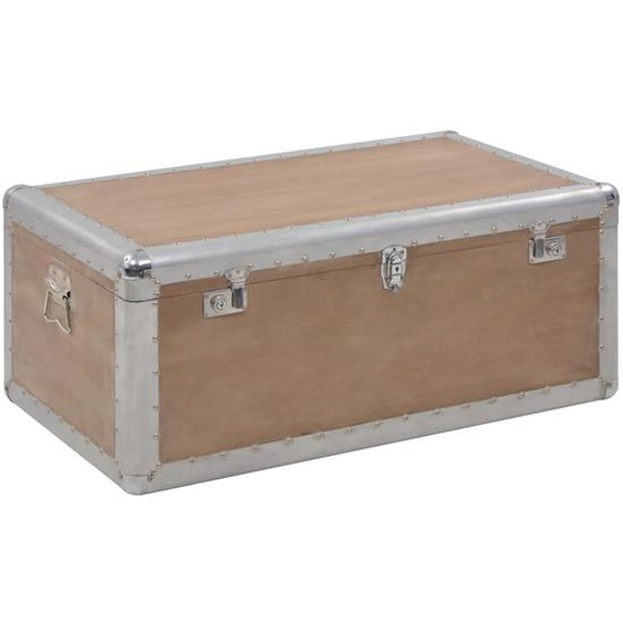 Boîte de rangement Bois de sapin massif 91x52x40 cm Marron