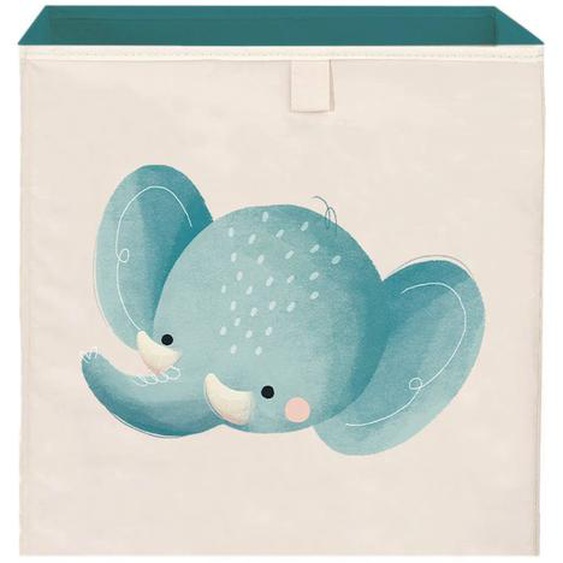 Boîte De Rangement Carrée Chewy Léléphant Bleu