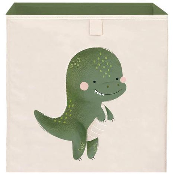 Boîte De Rangement Carrée Cracky Le Dinosaure Vert