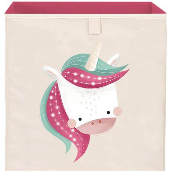 Boîte De Rangement Carrée Sparkly La Licorne Violet