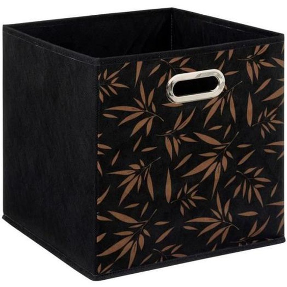 Boîte de Rangement - FIVE - Casual - Tissu - 31x31cm - Noir avec motifs