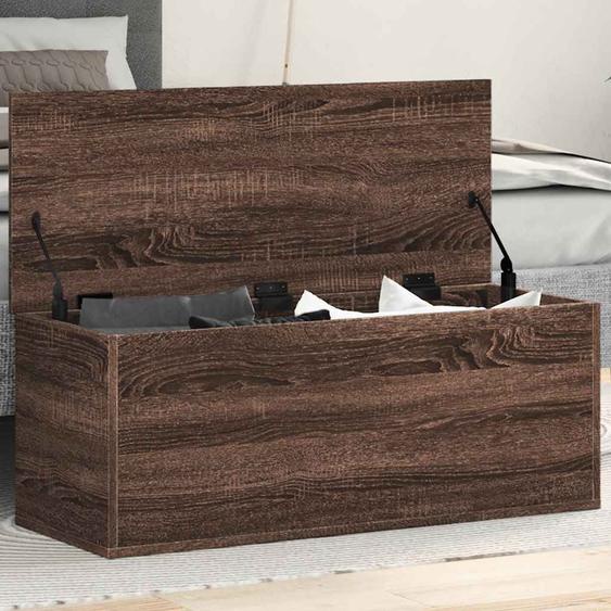 Boîte de rangement chêne marron 90x35x35 cm bois dingénierie