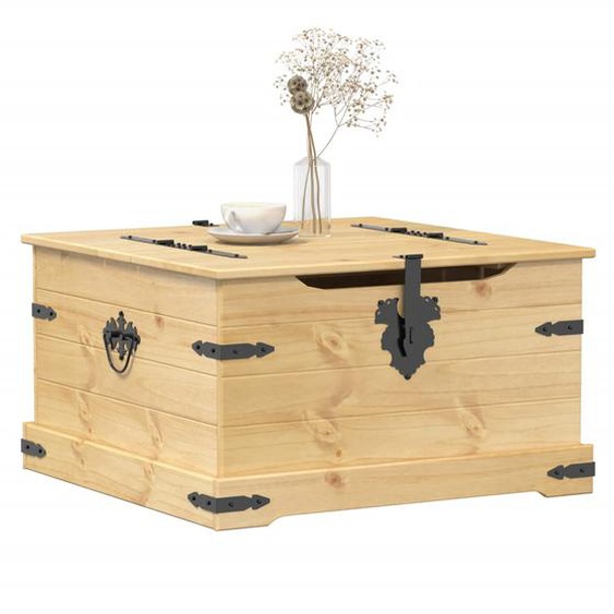 Boîte de rangement Corona 78x78x45 cm bois de pin massif
