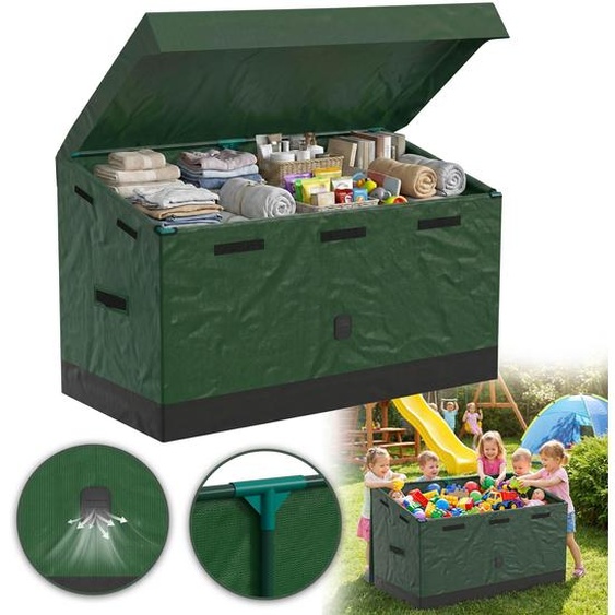 Boîte de rangement de jardin YRHome 530 L, coffre de rangement dextérieur pour balcon, terrasse ou garage, résistant à lhumidité et de grande capacité