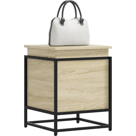 Boîte de rangement design avec couvercle Sonoma 40x40x51,5 cm Bois composite - Boîtes de jardin 2025 Neu7837247 1parcel