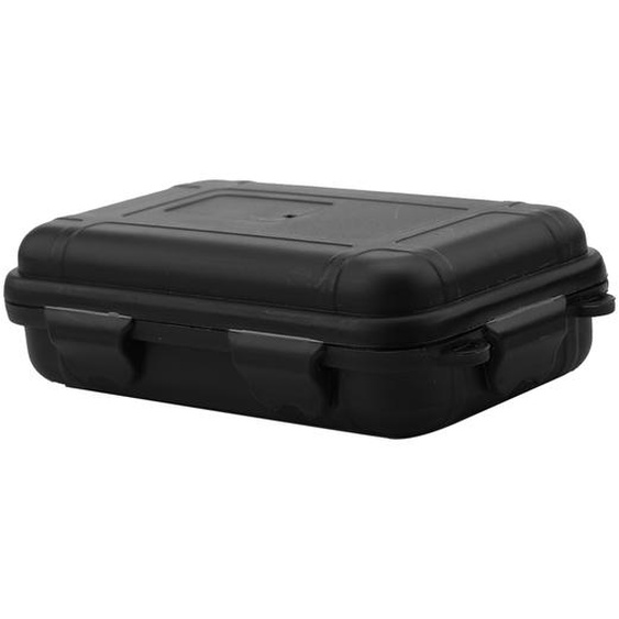 Boîte de rangement dextérieur noire, étanche et résistante aux chocs, verrouillable, pour les voyages et les outils , S