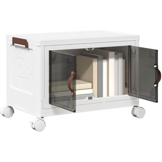 Boîte de rangement empilable avec roues 28 L 48,5x29,5x33 cm