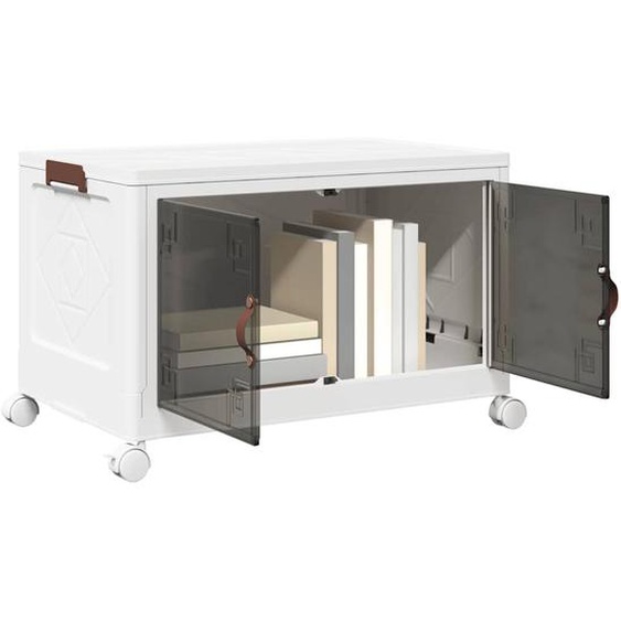 Boîte de rangement empilable avec roues 75 L 64x40x41 cm