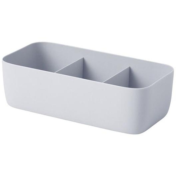 Boîte de rangement empilable pour chaussettes et sous-vêtements, en plastique, gris, organisateur à trois cellules