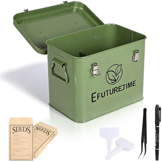 Boîte de rangement en métal pour graines, idéale pour les passionnés de jardinage