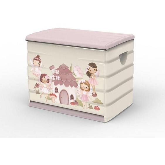 Boîte de rangement en plastique Hada, capacité 260 litres, avec serrure, roulettes et poignées, dimensions : 80 x 61 x 53 cm