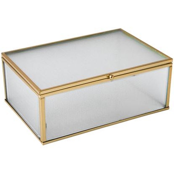 Boîte de rangement en verre et métal -