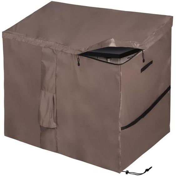 Boîte de rangement étanche pour déchets - Boîte de rangement pour le jardin - Housse de protection - Toit rabattable - Tissu Oxford 420D - Design pratique avec fermeture éclair - Boîte de rangement pour le jardin