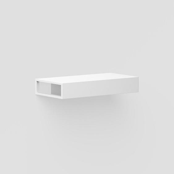 Boîte de rangement suspendue DUE  blanc mat - côtés verre miroir