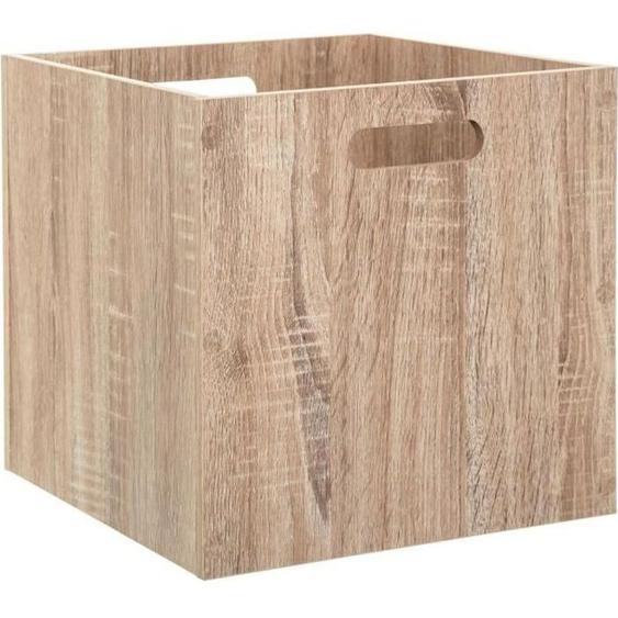 5five - panier 31x31cm mix n  modul effet chêne naturel