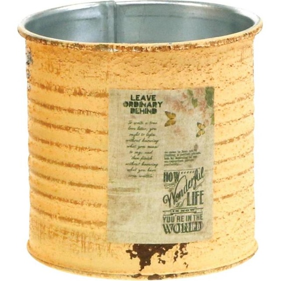 Boîte décorative en métal au look vintage pour DIY et herbes aromatiques