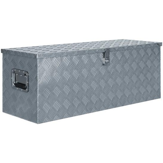 Boîte en aluminium 110,5 x 38,5 x 40 cm Argenté