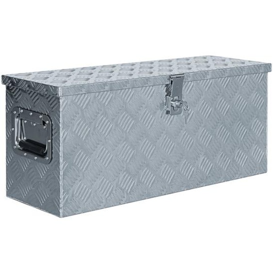 Boîte en aluminium 76,5 x 26,5 x 33 cm Argenté
