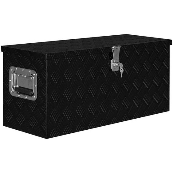 Boîte en aluminium 80x30x35 cm Noir