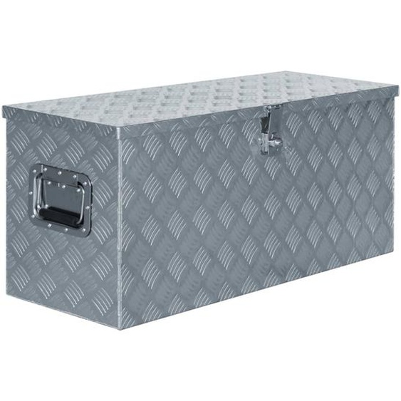 Boîte en aluminium 90,5 x 35 x 40 cm Argenté